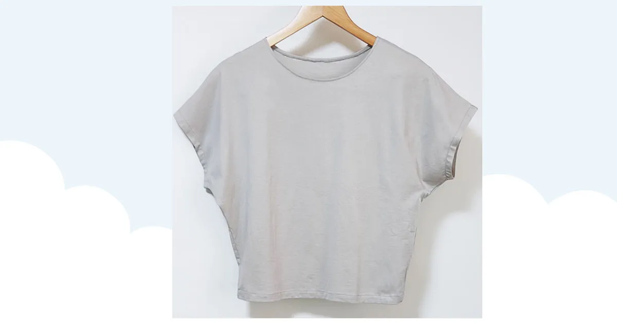 CUT&SEW「みんなのカットソー」から作ったグレーのドルマンTシャツ